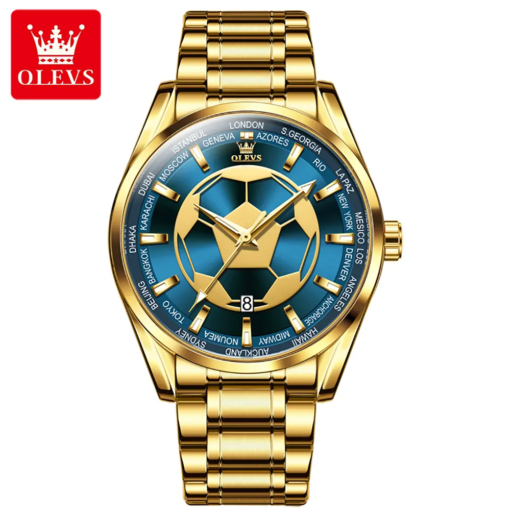 OLEVS 9949 Children Boys Cartoon Quartz Watches Kids Students Football Anime Sports Watches For Birthday Gift