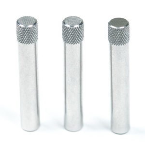 Pasadores cilíndricos sólidos de acero inoxidable chapados en zinc de acero al carbono DIN 6325 ASME GB pasadores moleteados roscados ranurados rectos - Product Image 4