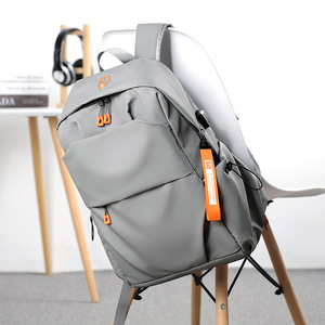 Men's <b>Backpack</b> <b>Large</b> Capacity 20-35L Waterproof Oxford Cloth Computer Interlayer Travel School Bag Light Gray And Black - Product Image 2