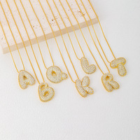 Collar con Colgante de Letras A-Z Brillantes de Alta Calidad, Iniciales del Nombre, Alfabeto para Mujer, Joyería de Lujo, Accesorios, Regalos