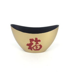 Pot de fleurs du Nouvel An chinois, grand seau porte-bonheur rouge et or, ensemble de décoration de bureau ou sur pied - Product Image 4
