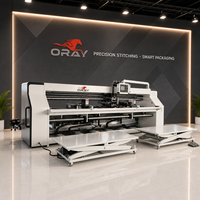 Machine à coudre les boîtes ondulées Omron PLC à écran tactile électrique, double simple, facile à utiliser, espacement des agrafes 30-120 mm |   ORAY