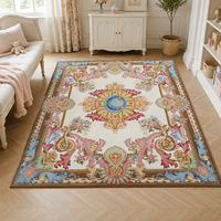 Tapis moderne de luxe léger fait main en laine et soie, motif personnalisé pleine taille, pour chambre à coucher, chevet, salon, tufté à la main