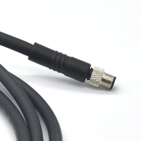 Connecteur M5 3 broches câble de soudage industriel faisceau de câblage en PVC prise électrique mâle Aviation connecteur étanche