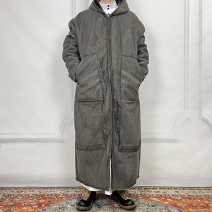 Jubah Hoodie Tebal Hangat Musim Dingin Islami Saudi Arabia dengan Bulu Imitasi Kuwait Bisht dengan Jaring Rambut untuk Pria - Product Image 5