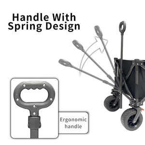 Chariot à main pliable multifonctionnel en acier inoxydable OEM avec rangement pour le camping, la plage, les courses et l'extérieur - Product Image 5