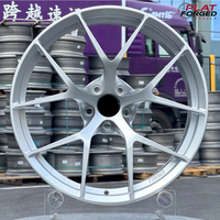 Velg Performa Ringan R-ID Monoblock Gloss Silver Forged untuk Mobil Mewah Tesla BMW AMG Porsche
