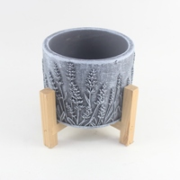 Pots de plantes de qualité avec motif en relief, vase à fleurs en ciment pour jardinage extérieur, produits d'outillage de jardinage à vendre