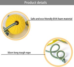 Balle flottante en mousse EVA écologique naturelle sur corde, jouet simple pour chien pour l'entraînement des animaux de compagnie - Product Image 3