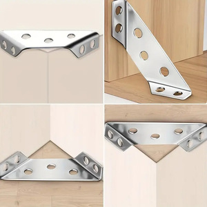 Supports triangulaires en acier inoxydable, 12 pièces, avec vis, pour renforcement des coins de meubles, utilisation en intérieur - Product Image 4