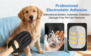 Guante de Cepillado para Mascotas Hakuna <span class=keywords><strong>Matata</strong></span>, Moderno, de Cinco Dedos, Reutilizable, Ecológico, de Poliéster, para Eliminar el Pelo de Perros y Gatos, para Todas las Estaciones, Lavable - Product Image 3