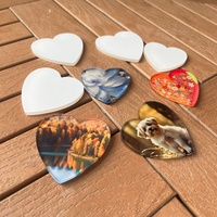 MDFSUB Supports de sublimation haut de gamme pour transfert thermique, sous-verres et sous-plats en acrylique en forme de cœur personnalisables, pour décoration de table de mariage et cadeaux