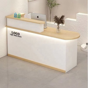 Sober New Design Durable Reception Desk Modern Small Office Customer Service Counter Front Beauty Salon Reception Desk - Product Image 1