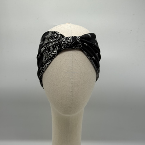 Diadema de tela estilo retro Hip Hop de la <span class=keywords><strong>Costa</strong></span> Oeste con diseño de flor de anacardo, popular para absorber el sudor y brindar comodidad urbana para damas. - Product Image 6