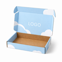 Boîte d'expédition en carton ondulé Kraft avec logo personnalisé, pliable, emballage en papier pour vêtements, cadeaux, OEM ODM