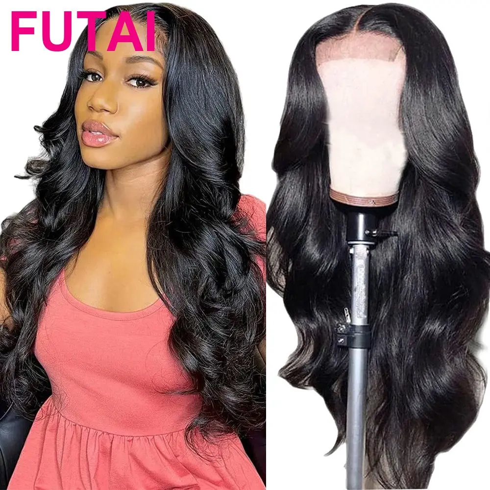 5x5 Body Wave Wig Human Hair Hand Woven 5*5 Transparent Lace Head Cover Human Hair Foreign Trade Factory