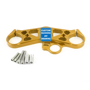 Tùy chỉnh thiết kế chính xác CNC phay hợp kim nhôm xe máy trên Ba Cây kẹp cho các bộ phận xe máy - Product Image 1