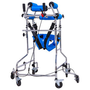 Rehabilitation Handicapped Walking Aids Aluminum <b>Folding</b> <b>Walker</b> With Wheels - Product Image 5