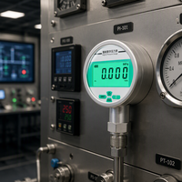 Manomètre numérique Qidian QDX50B en acier inoxydable 0-0.1Mpa/0-0.16Mpa/0-0.25Mpa M20*1.5 pour air/gaz/huile/eau/vide intelligent 1