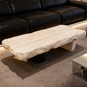 Bàn trà hiện đại phong cách vintage, bàn trà sang trọng nhẹ nhàng, mẫu thiết kế độc đáo, bàn trà hiệu ứng vỡ - Product Image 4