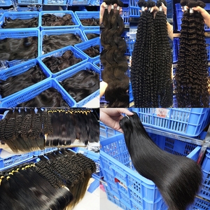 Cheveux humains vierges Remy naturels noirs vietnamiens WXJ à poils longs, 100 % bruts, cuticules alignées, lisses comme des baguettes, double épaisseur, de 6 à 46 pouces, vente en gros - Product Image 6