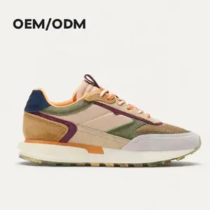 Tênis de caminhada de luxo com sola de borracha para homens, calçados esportivos casuais OEM/ODM SMD de boa venda
