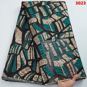 Chine Fournisseur Africain Dentelle Tissu Broderie Français Brocart En Relief Jacquard Tissu Pour Robes Femmes 3023 - Product Image 4