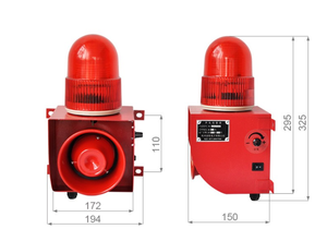 צופר חשמל עם רצועת אזעקה אור קול אזעקה קול קול ואזעקת אור חזותית - Product Image 6