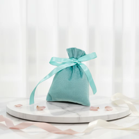 Sac cadeau rectangulaire personnalisé en velours recyclable pour perruques, pochette en microfibre de haute qualité, sac à bijoux doux avec cordon de serrage anti-rayures