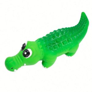 Jouet pour chien en latex naturel, crocodile couineur, grand jouet à mâcher amusant anti-stress pour chiens, fournitures promotionnelles durables pour animaux de compagnie - Product Image 1