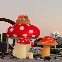 Inflatables publicitaires gonflables Park Deco à vendre lumières LED personnages de dessins animés d'insectes d'escargot