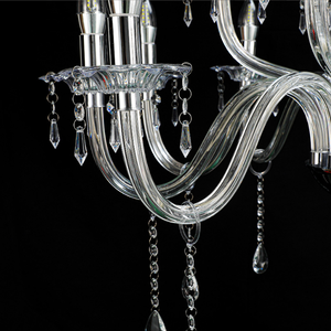 Nouveau style 10 + 5 lustre en cristal acrylique clair décoration de mariage fête Hall mise en page atmosphère suspendus plafonniers suspendus - Product Image 2