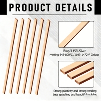 Bâtonnets de soudure argentés personnalisés 1.3*3.2*250mm 2%/5%/15% – Fil de soudure plat en cuivre phosphoreux