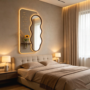 Nuovo Stile di Arte Murale Islamica: Quadro in Arenaria 3D con Calligrafia Musulmana, Piante Verdi e Luci LED - Product Image 4