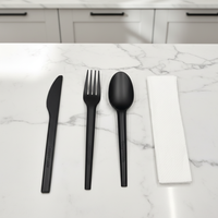 Couverts jetables biodégradables en CPLA sans plastique pour restaurants aériens (couteau, fourchette, cuillère) – Vaisselle compostable OEM