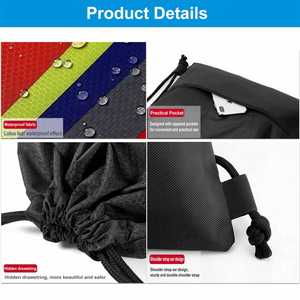 Sacs à cordon personnalisés en gros avec logo, sac à cordon en nylon, sac à dos de sport à cordon pour l'extérieur, sac à cordon - Product Image 4