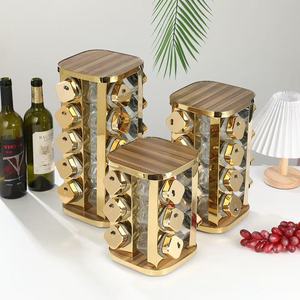 M portaspezie rotante in <span class=keywords><strong>legno</strong></span> Organizer per 12/16/20 barattoli <span class=keywords><strong>di</strong></span> <span class=keywords><strong>spezie</strong></span> in <span class=keywords><strong>legno</strong></span> portabagagli/portaspezie torre per piano <span class=keywords><strong>di</strong></span> lavoro - Product Image 1