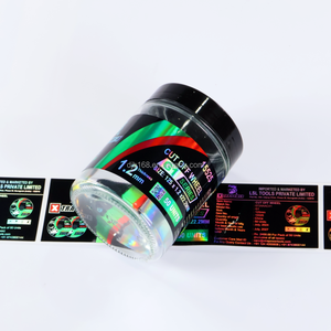 Etiqueta de papel de aluminio holográfico personalizada botella de nutrición tarro suplemento dietético etiquetas de embalaje nutracéutico con impresión personalizada - Product Image 6