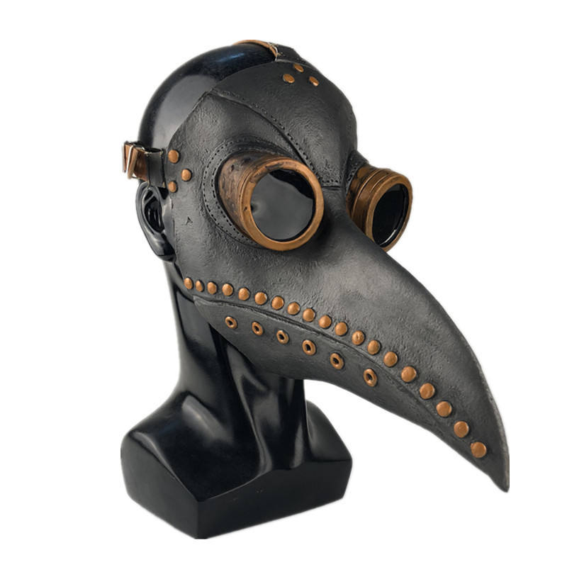 Masque oiseau peste noir + clou de cuivre