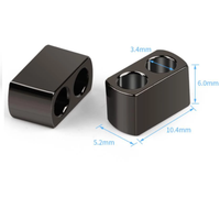 Adaptateur audio en alliage d'aluminium de 6,8 mm à 3,4 mm, séparateur en Y, glissière, prise jack, connecteur de fil pour écouteurs