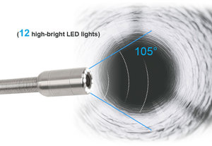 Détecteur de mur de tuyau de robot d'égout <span class=keywords><strong>Endoscope</strong></span> portatif 23MM caméra 30M câble avec localisateur 512HZ - Product Image 5
