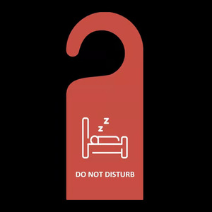 Hotel Sign Do Not Disturb Red White PVC Double Sided Water Resistant Front Of House Service - Product Image 1