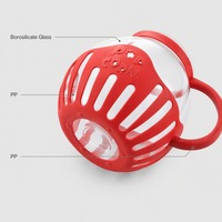 Bol à popcorn micro-ondes 2,25 QT en verre borosilicate rond pour utilisation au micro-ondes, popcorn à air chaud