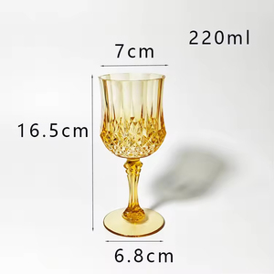 Verres à vin de réception de mariage en plastique bleu vintage de haute qualité pour grands événements et fêtes - Product Image 6