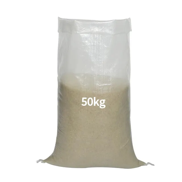 50 sacos de plástico tecidos arroz do polipropileno da libra saco tecido do logotipo 50kg Pp para o arroz