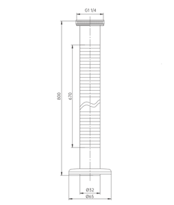 Accessoires <span class=keywords><strong>de</strong></span> salle <span class=keywords><strong>de</strong></span> bain en gros : <span class=keywords><strong>Siphon</strong></span> <span class=keywords><strong>de</strong></span> lavabo ondulé chromé durable G1-1/4'' - Product Image 2