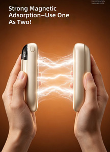 Chauffe-mains électrique magnétique portable rechargeable avec logo personnalisé, mini chauffe-mains rond de poche, lot de 2, pour l'hiver - Product Image 2