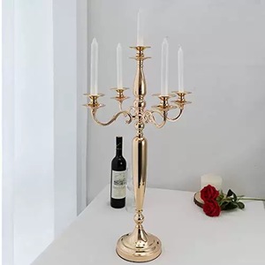 5 Arms Wedding Table New Modern <strong>Candle</strong> <strong>Holder</strong> <strong>Lantern</strong> Other <strong>Lanterns</strong> and <strong>Candle</strong> Jars Gold <strong>Candle</strong> <strong>Holder</strong> - Product Image 4