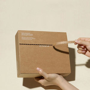 Cajas de <span class=keywords><strong>Envío</strong></span> de Cartón Corrugado con Cierre Autoadhesivo y Logotipo Personalizado, Cajas de Correo Kraft con Cierre de Cremallera y Tiras Adhesivas - Product Image 1