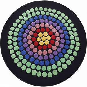 Dernier modèle de tapis personnalisé haut de gamme, tufté à la main, brodé par des artisans, en laine et viscose, avec latex premium antimicrobien, à boucles tuftées à la main - Product Image 1